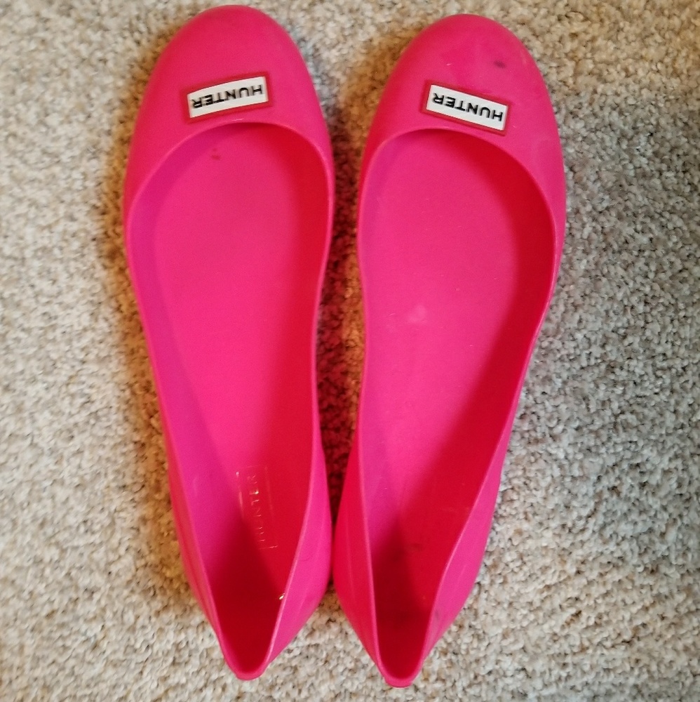Hunter Boots Hot Pink Flats